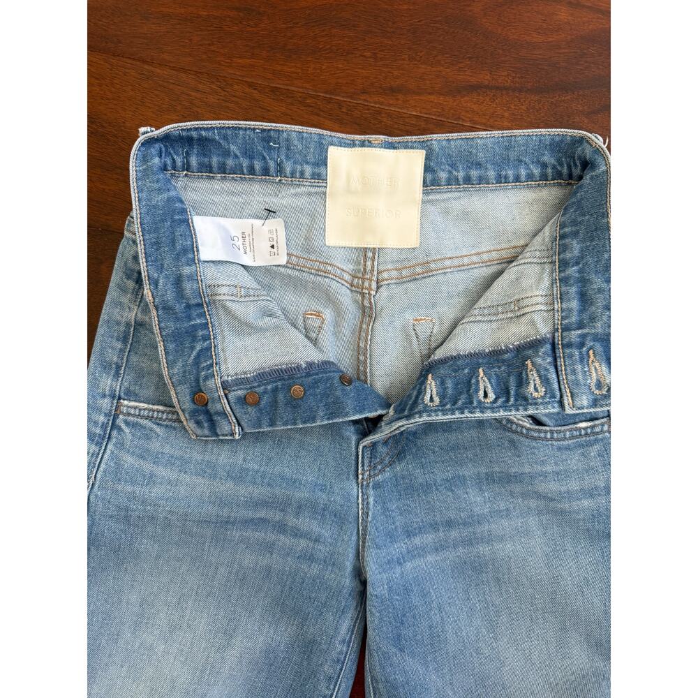 Mother SUPERIOR 25 The Swooner Roller Yoke Front Crop Wide Leg Post No Bills - Picture 8 of 16